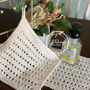 KNIT PATTERN + Cottage Dishcloth Pattern + Farmhouse Knit Washcloth Pattern + Easy Knit Dishcloth Pattern + Cottage Style Knitting Pattern