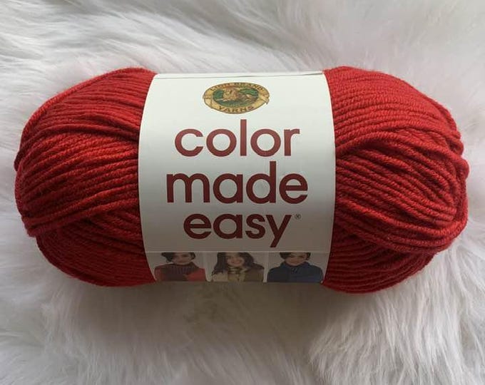 Lion Brand Color Made Easy Discontinued Yarn/crimson/chunky Five Ply ...