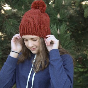 Knitting Pattern / Chunky Knit Hat / Ribbed Knit Toque Beanie Hat ...