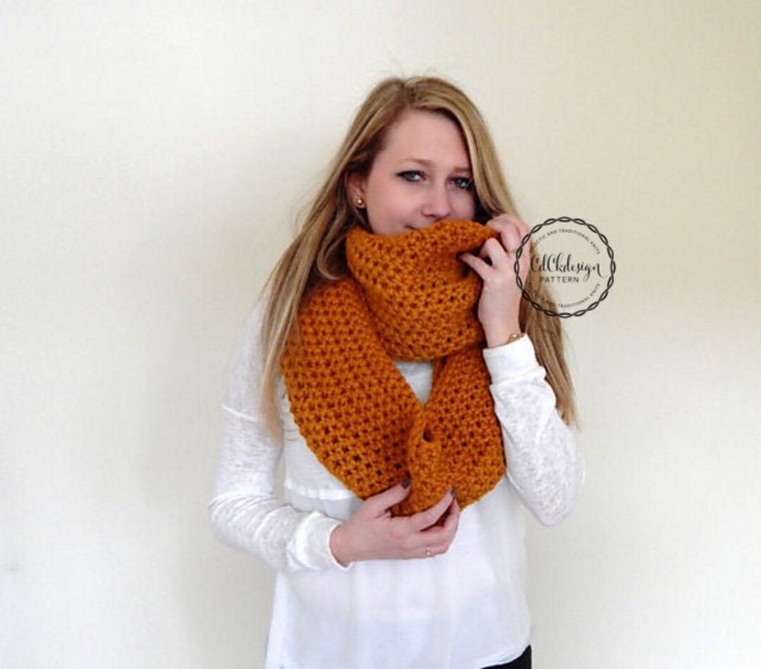 CROCHET PATTERN Chunky Slouchy Crochet Cowl Infinity Scarf Original ...