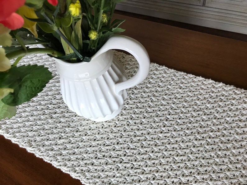 CROCHET PATTERN Cotton Farmhouse Table Runner/eco Friendly Etsy Australia