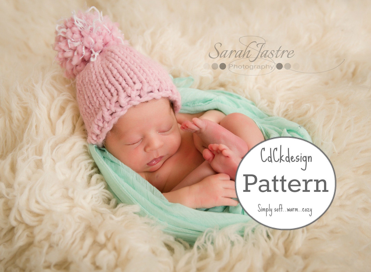 Knitting Pattern Chunky Newborn Hat Knit Baby Cap Baby Hat Etsy