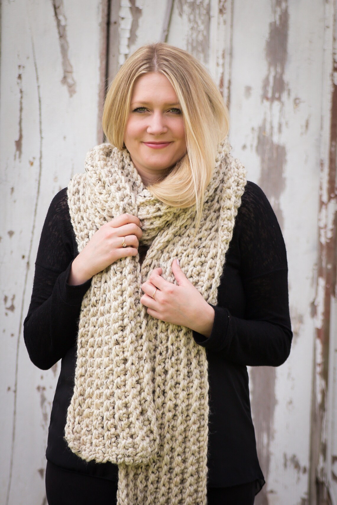 Chunky Knit Scarf Giant Scarf Open Ended Scarf Chunky Etsy