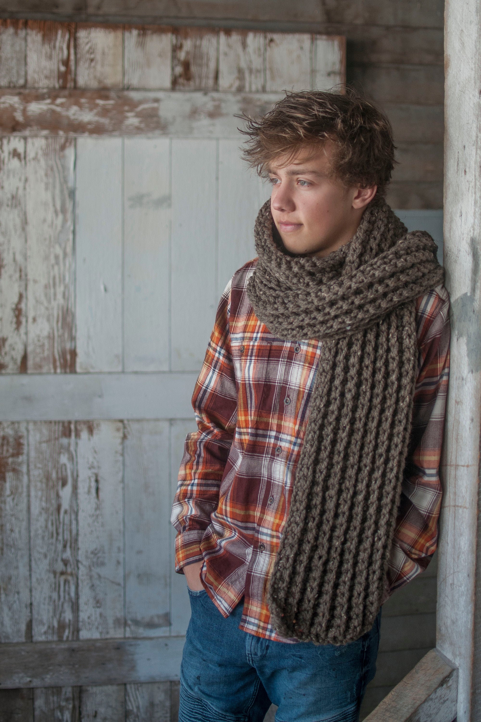 extra long mens scarf