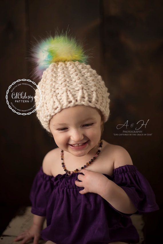 PURPLE RIBBED KNIT TOQUE, CHILD PURPLE RIBBED KNIT TOQUE, CHILD