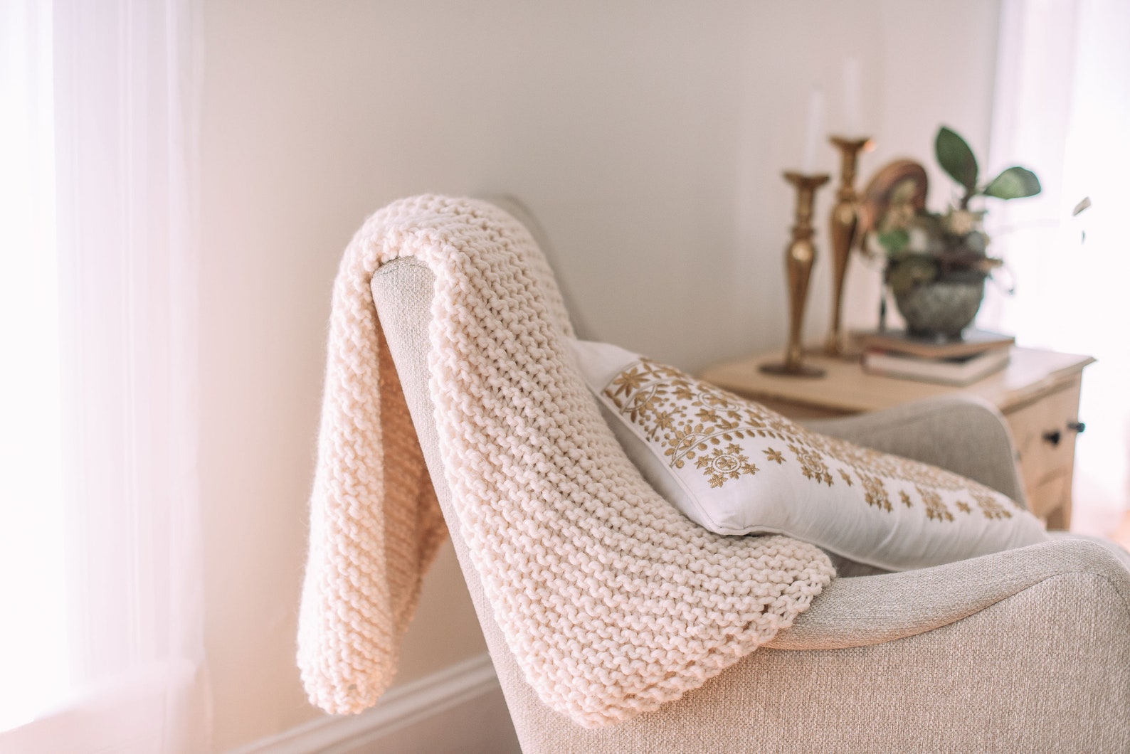 Knitting Pattern Chunky Knit Wool Throw Customizable Size Etsy