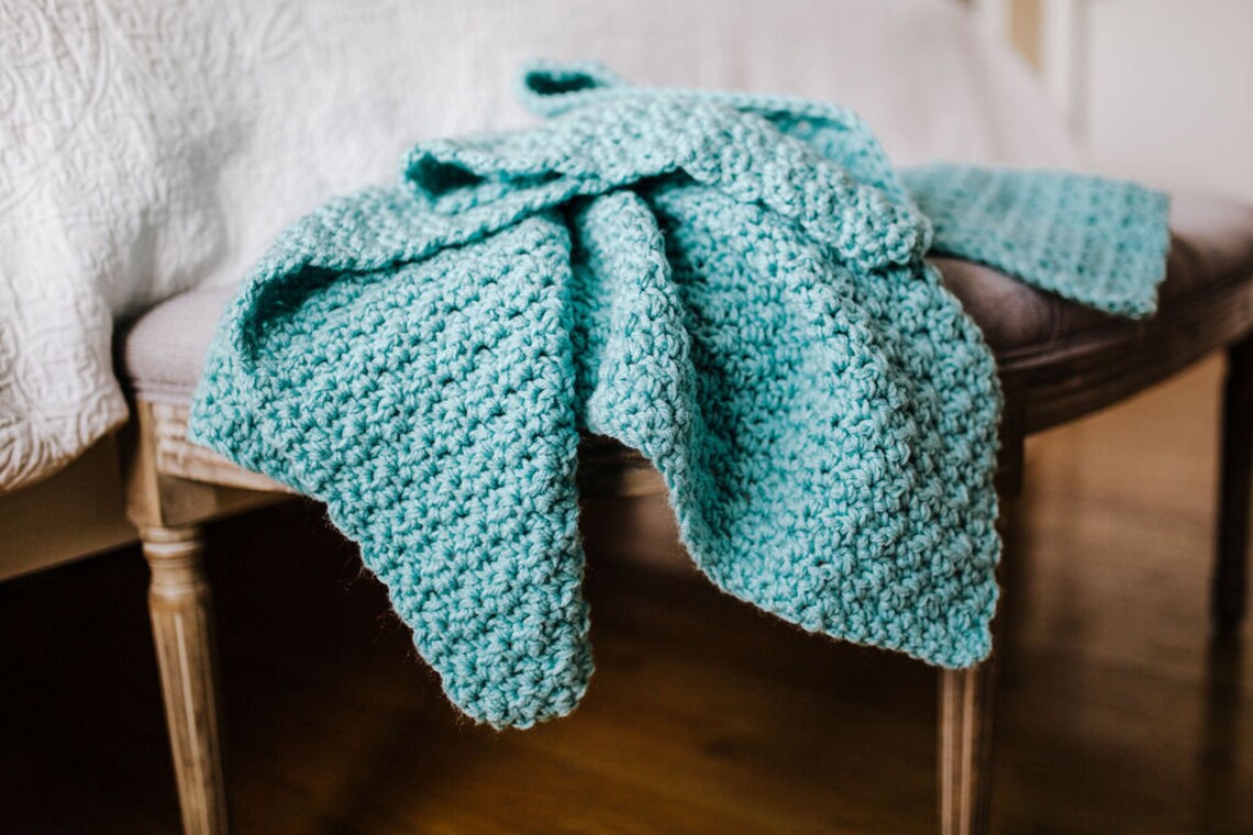 Crochet Pattern//chunky Throw Blanket French Country Throw Etsy