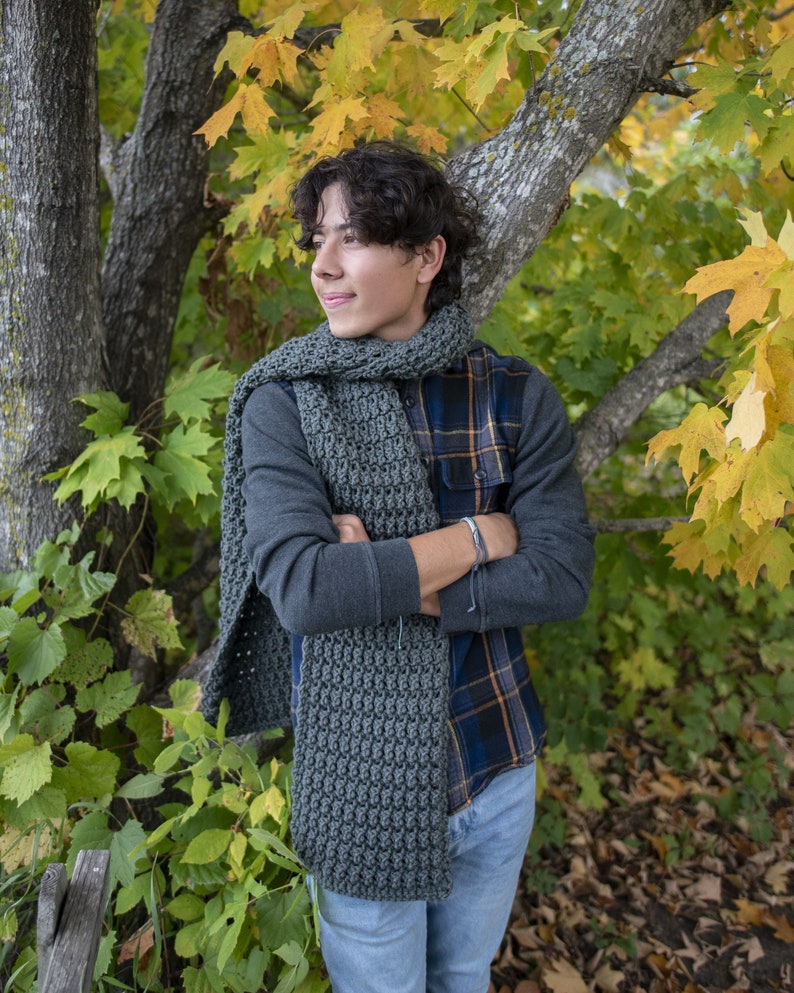 Crochet Pattern, Chunky Oversized Unisex Scarf, Easy Scarf Pattern ...