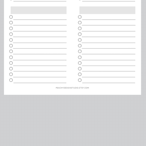 Blank Checklist Printable: Task Organizer (PDF) - Etsy
