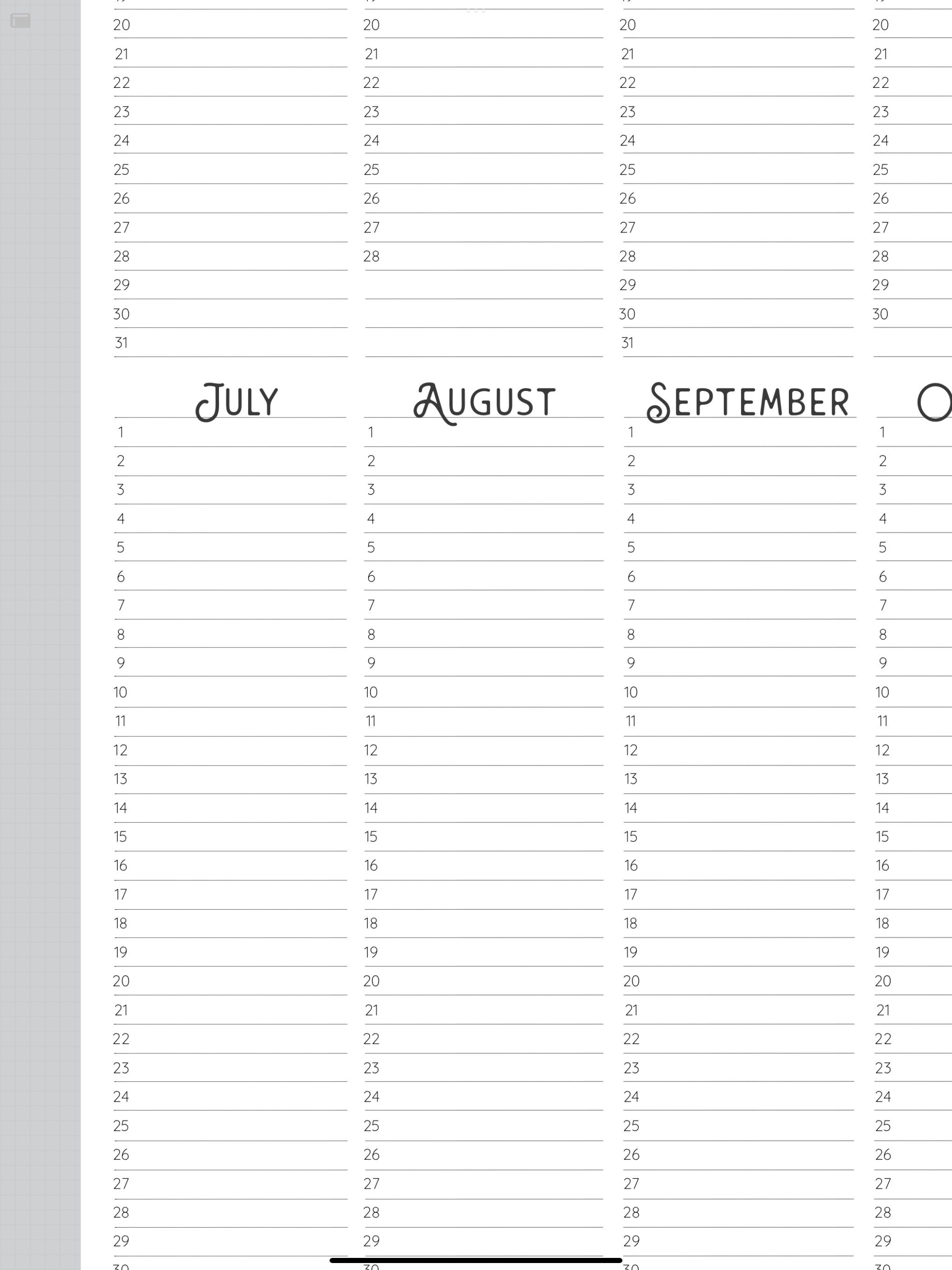 2025 Year at A Glance, INSTANT DOWNLOAD, Yearly Overview, Printable ...