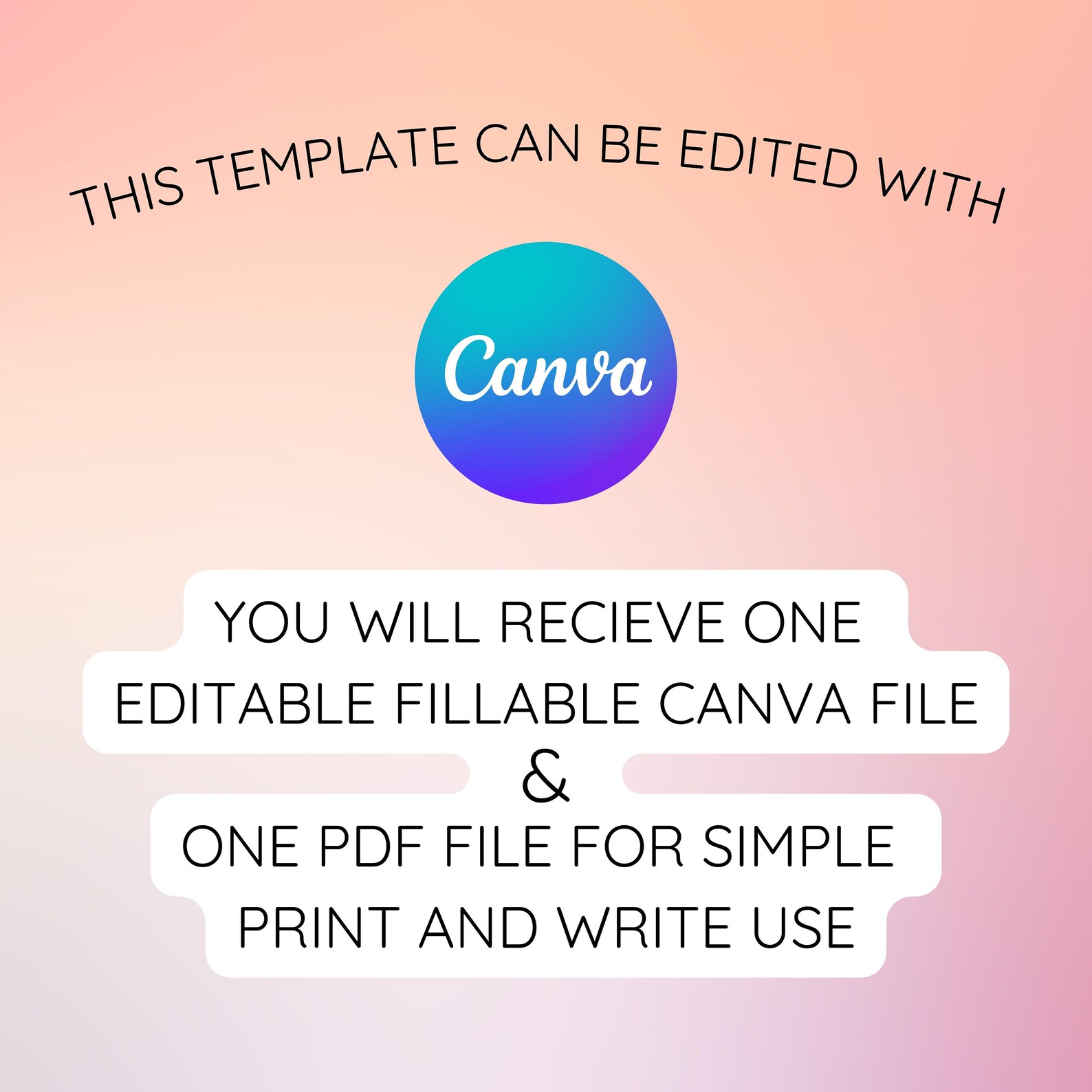 Editable Fillable Canva Template Monthly Budget Tracker Log Printable 