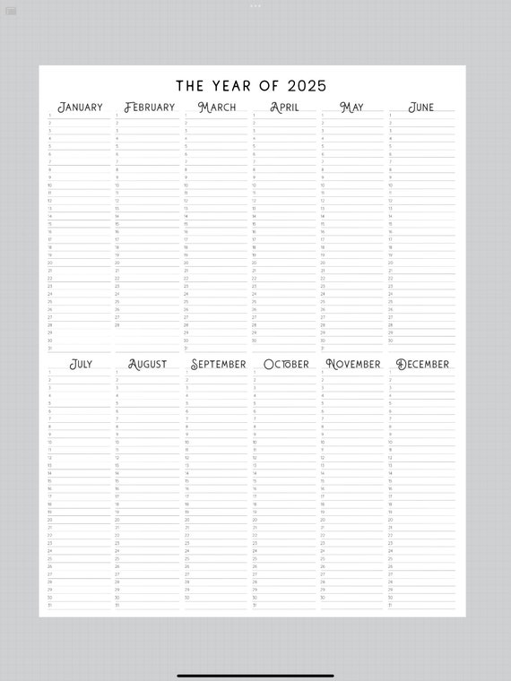 Calendario Da Parete 2025 A1 - Grande, Con Festività, Settimane E Spazio Per Appunti