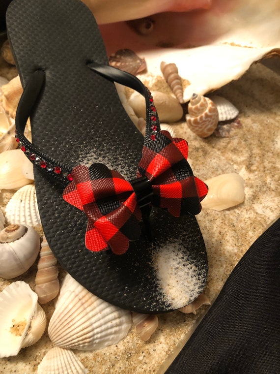 Red bow flip flops new arrivals