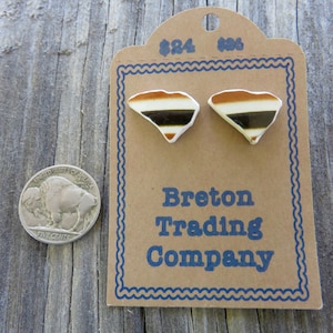 Historic Charleston broken china jewelry, South Carolina Stud Earrings- One of a Kind state cut out earrings OOAK SC
