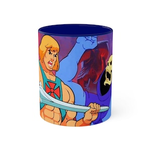 Heman Skeletor MOTU sword Master of the Universe Accent Coffee tea drink cup Mug 11oz new Eternia retro memorabilia gift cartoon 80s