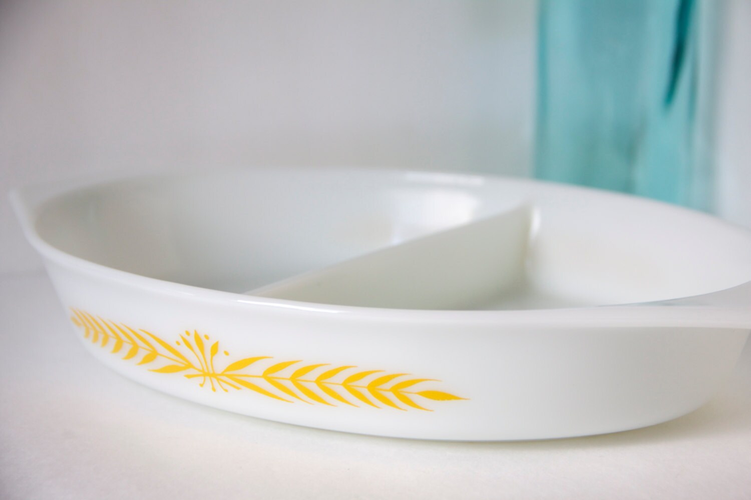 Pyrex Wheat Pattern Divided Casserole Dish | Etsy