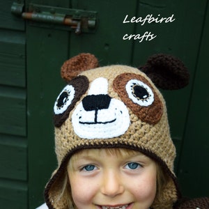 Handmade Crochet Dog hat, Dog hat, Boys hat, Girls hat, Todller hat, Character Hat, Animal hat image 1