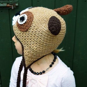 Handmade Crochet Dog hat, Dog hat, Boys hat, Girls hat, Todller hat, Character Hat, Animal hat image 3