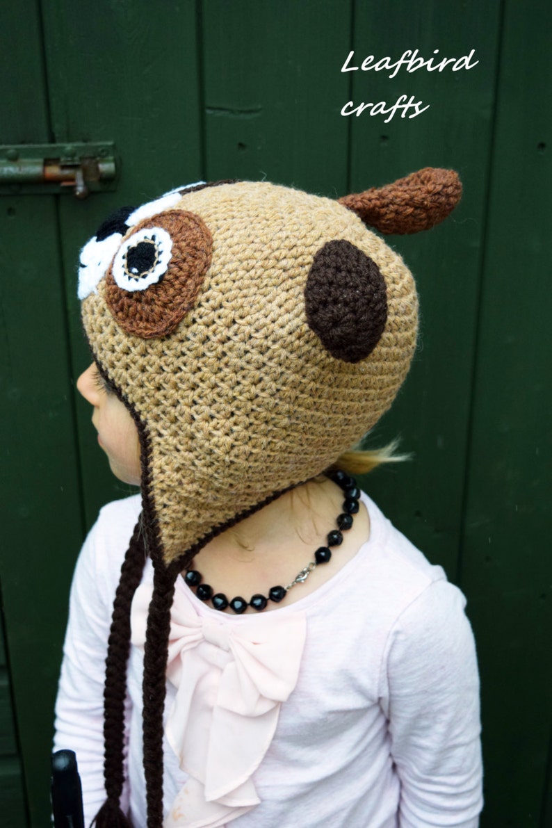 Handmade Crochet Dog hat, Dog hat, Boys hat, Girls hat, Todller hat, Character Hat, Animal hat image 3