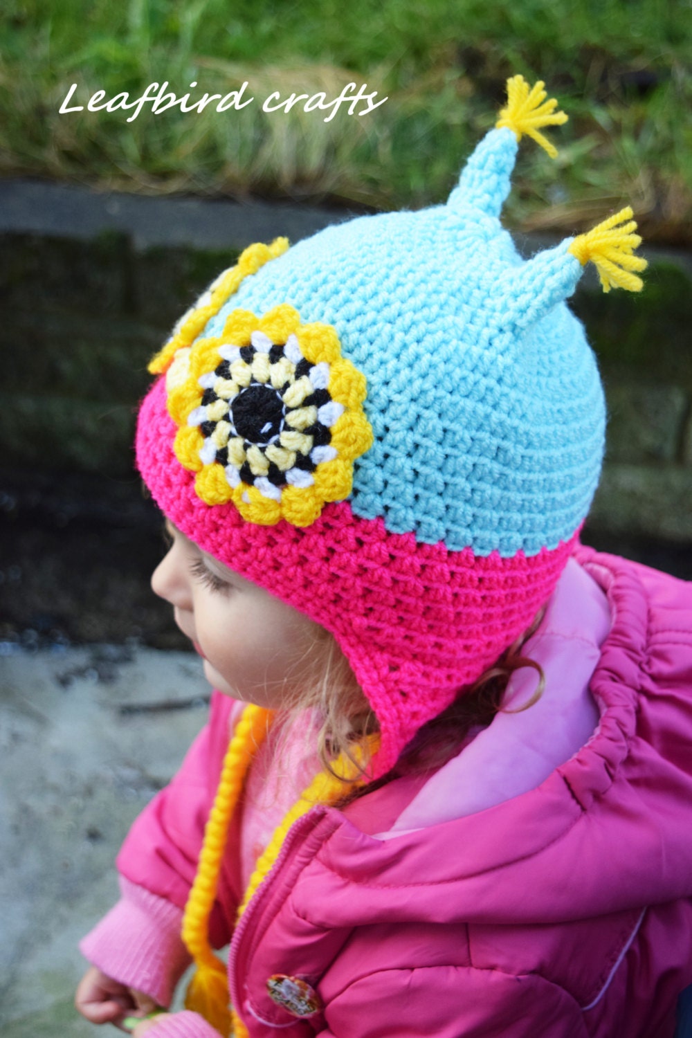 Handmade Crochet Owl hat, Girls hat, little Owl hat, Character Hat, Animal hat