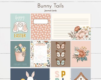 Easter digital scrapbooking pocket cards, easter journal cards, easter pocket cards, pocket life journal cards, spring journal cards
