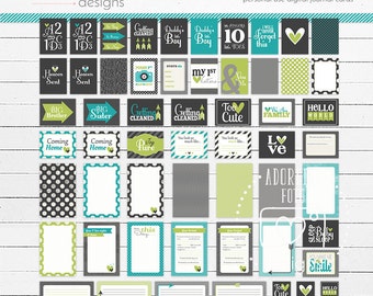 New Arrival Baby Boy Printable Journaling Cards, Project Life baby boy Printable cards