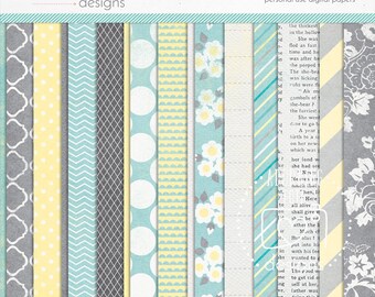 Charmed Digital Scrapbooking Papers, spring digital paper, spring digital scrapbooking paper