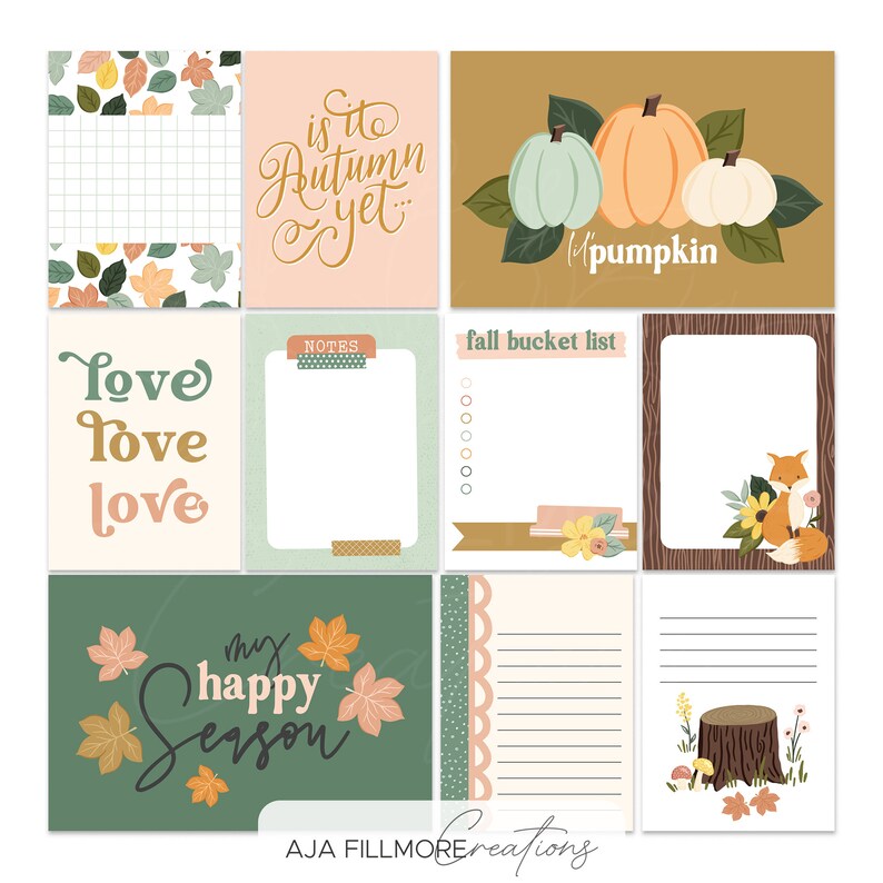 Sweet Autumn Digital Scrapbooking Kit Bundle, Fall Scrapbook Kit, Fall ...