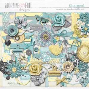 Charmed Digital Scrapbooking Embellishments, digital scrapbooking elements