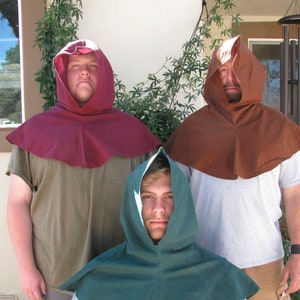 Liripipe Hood, Medieval hood, SCA hood, costume, costume hood, LARP,SCA garb