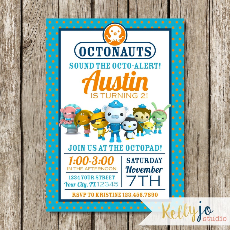 Octonauts Birthday Party Invitation Octonauts Party Etsy