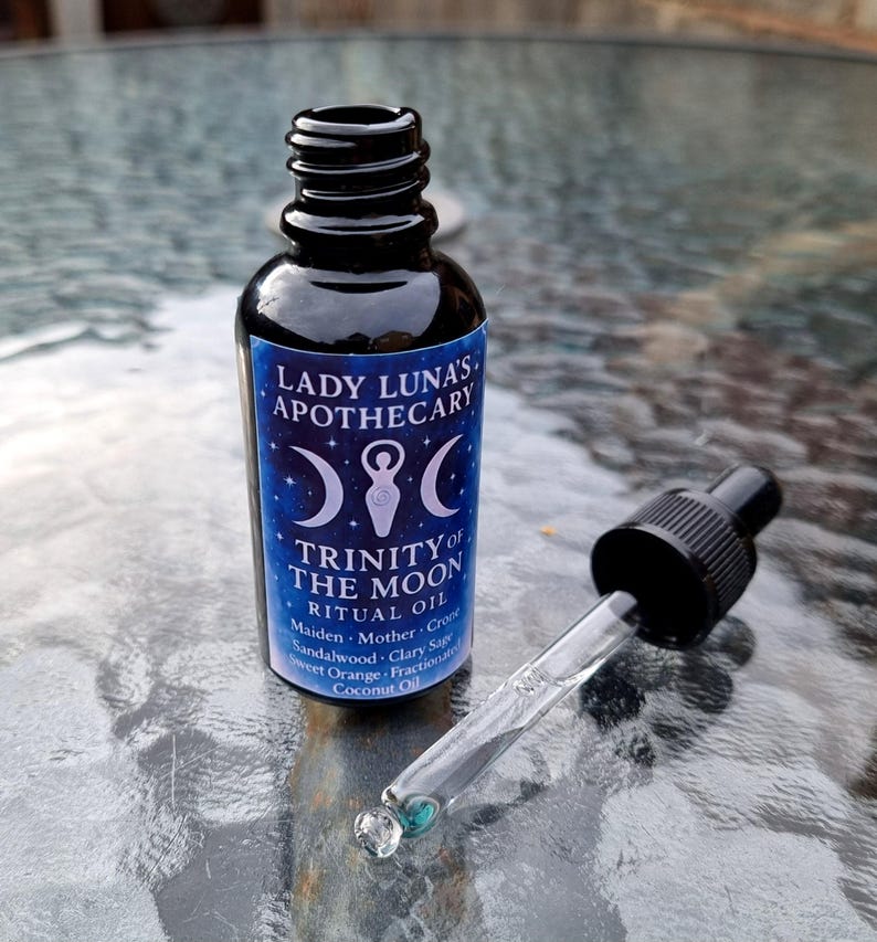 Triple Moon Goddess Ritual Set: Incense, Oil, & Herbal Tea - Etsy UK