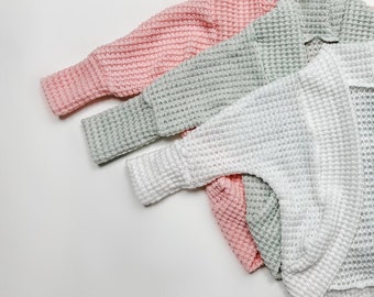 Handmade Baby Outfit: Rose Pink Cardigan & Floral Leggings