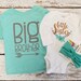 SALE!!  Big Brother Shirt & Glitter Little Sister bodysuit WITH HEADBAND / Big Brother Little Sister set 