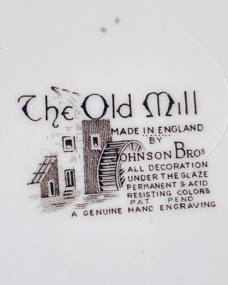 Johnson Brothers the Old Mill Service Plate 11 English Etsy