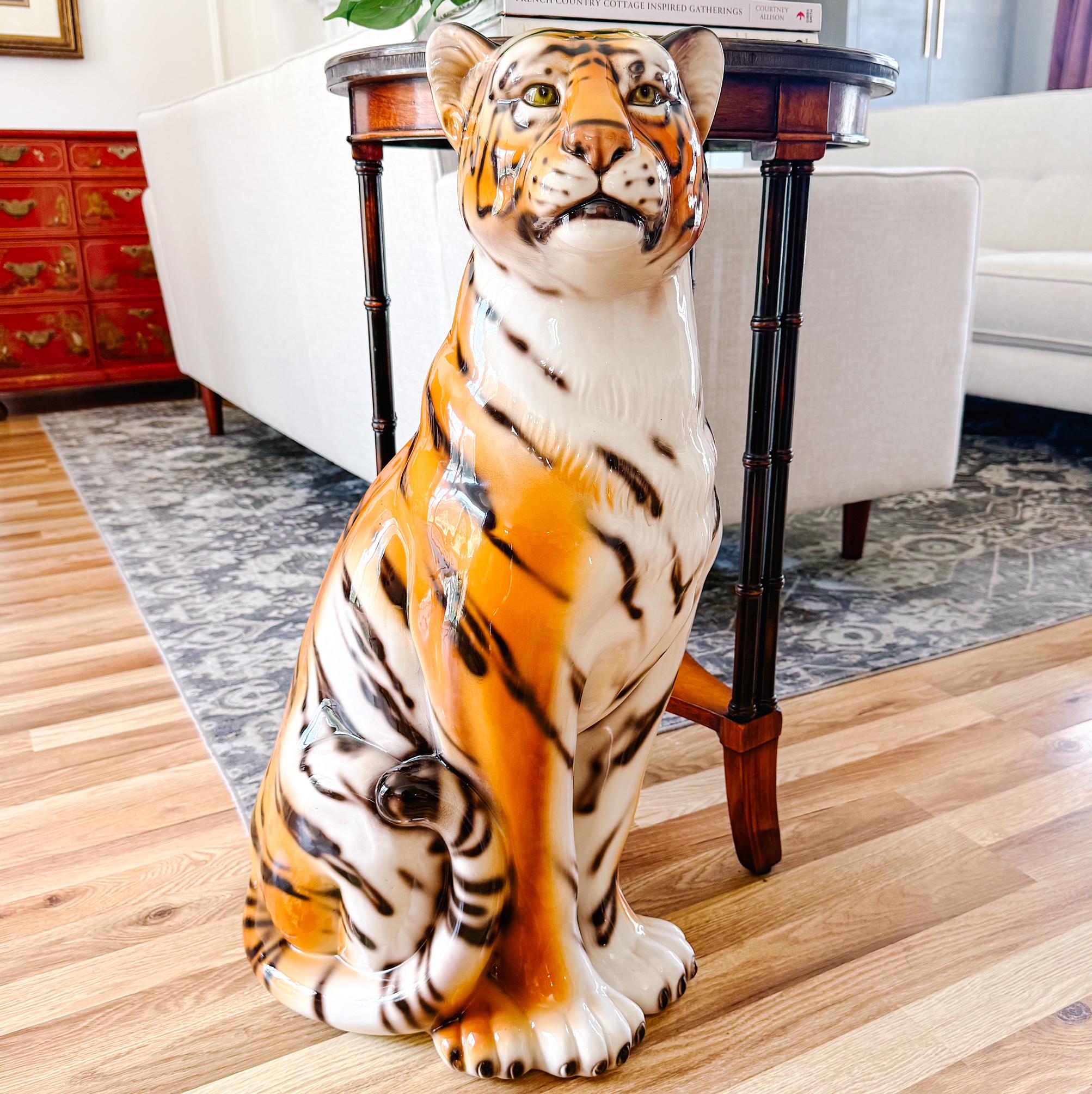 Large Vintage Ceramic Leopard - Etsy