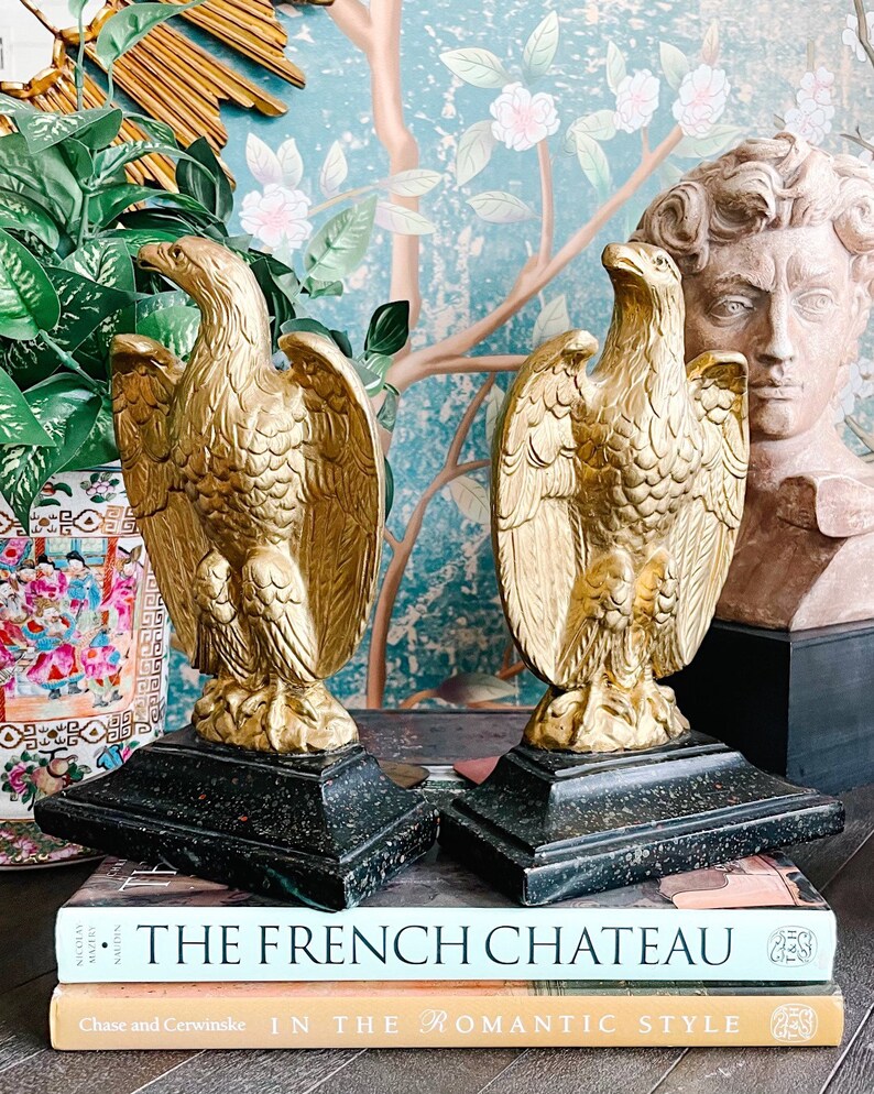 Vintage Federal Bald Eagle Bookends Set of 2 by Borghese - Etsy