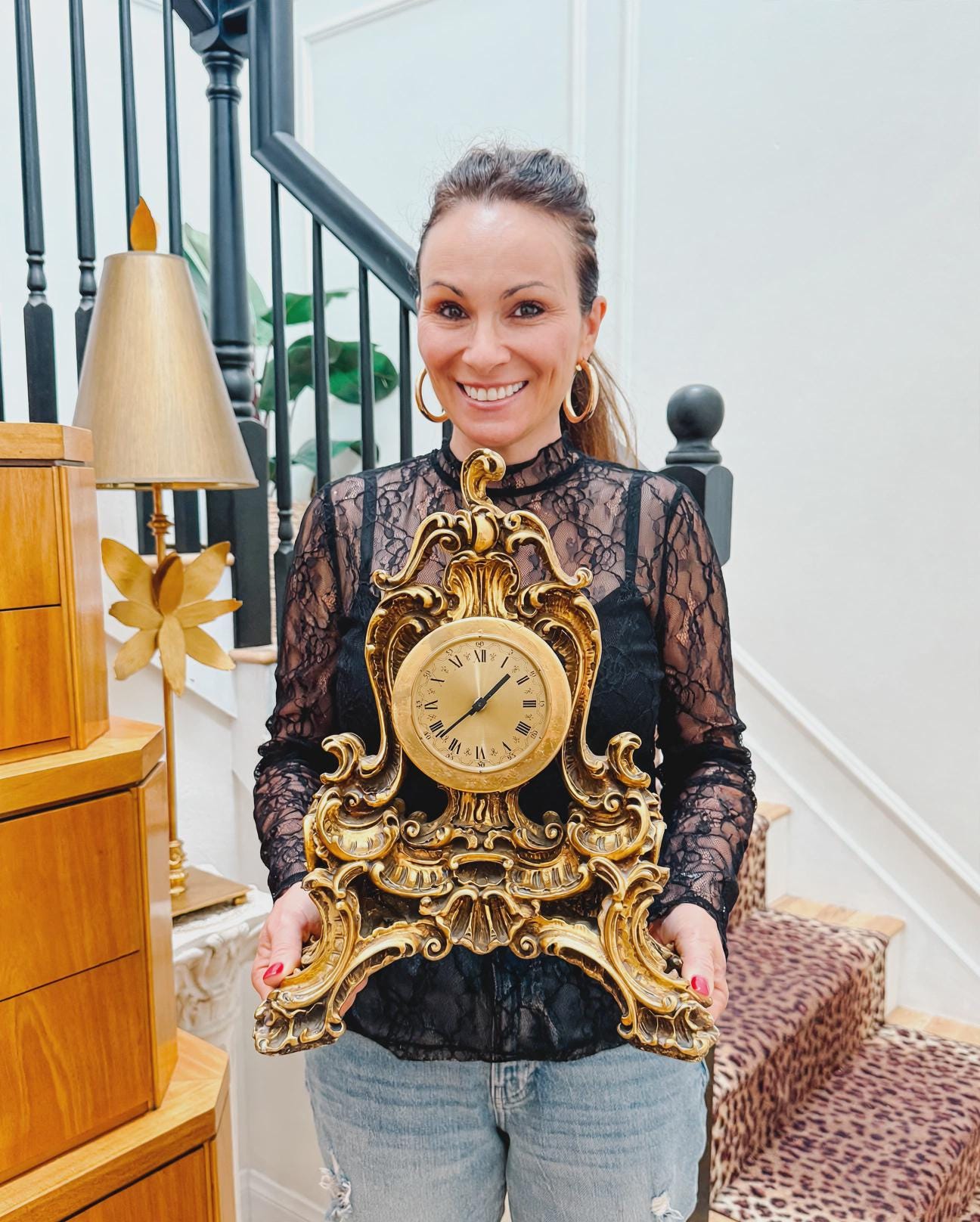 French Gilt Clock - Etsy