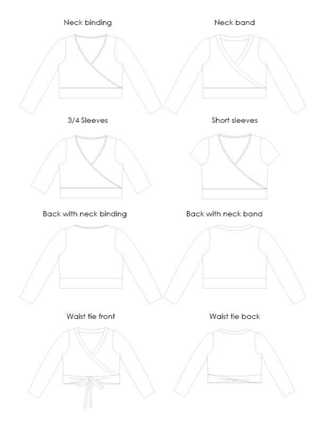 Ella Wrap Top PDF Sewing Pattern - Etsy
