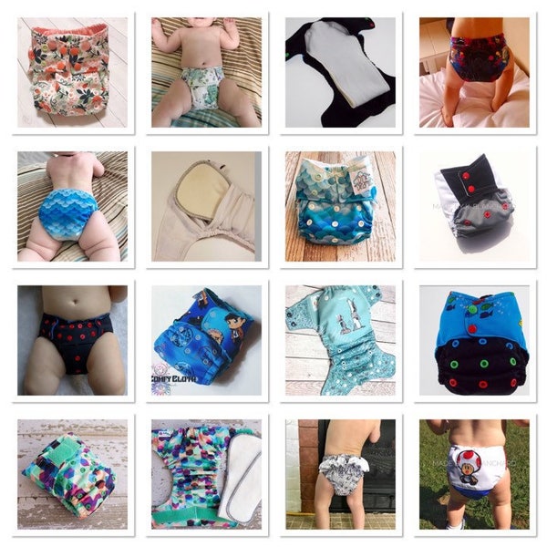 Flawless Fit OS One Size Cloth Diaper PDF Pattern. The Happy Hippos Fits Approximately 7-32lbs. (AI2,AIO,Fitted, Pocket)