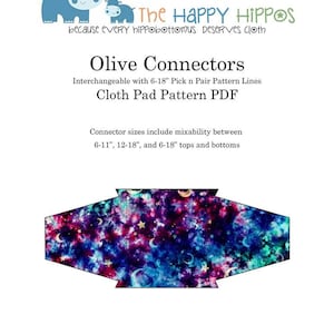 De Happy Hippos Olive/Square Connector/Wings Embrace PDF Naaipatroon en instructies (Kies en koppel verwisselbare maten/vleugels/fakkels)