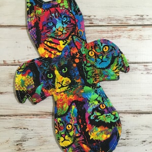 The Happy Hippos 10&quot; Bat Cat Digital PDF Cloth Pad Pattern and Instructions