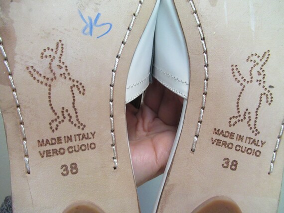 Size 38, Marni Sabot leather slides mules loafers… - image 8