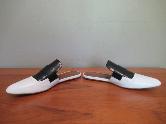 Size 38, Marni Sabot leather slides mules loafers… - image 3