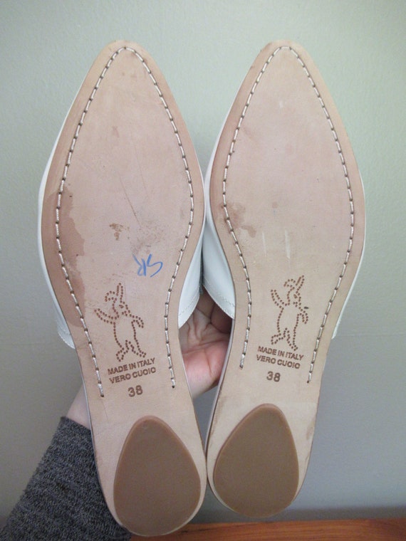Size 38, Marni Sabot leather slides mules loafers… - image 7