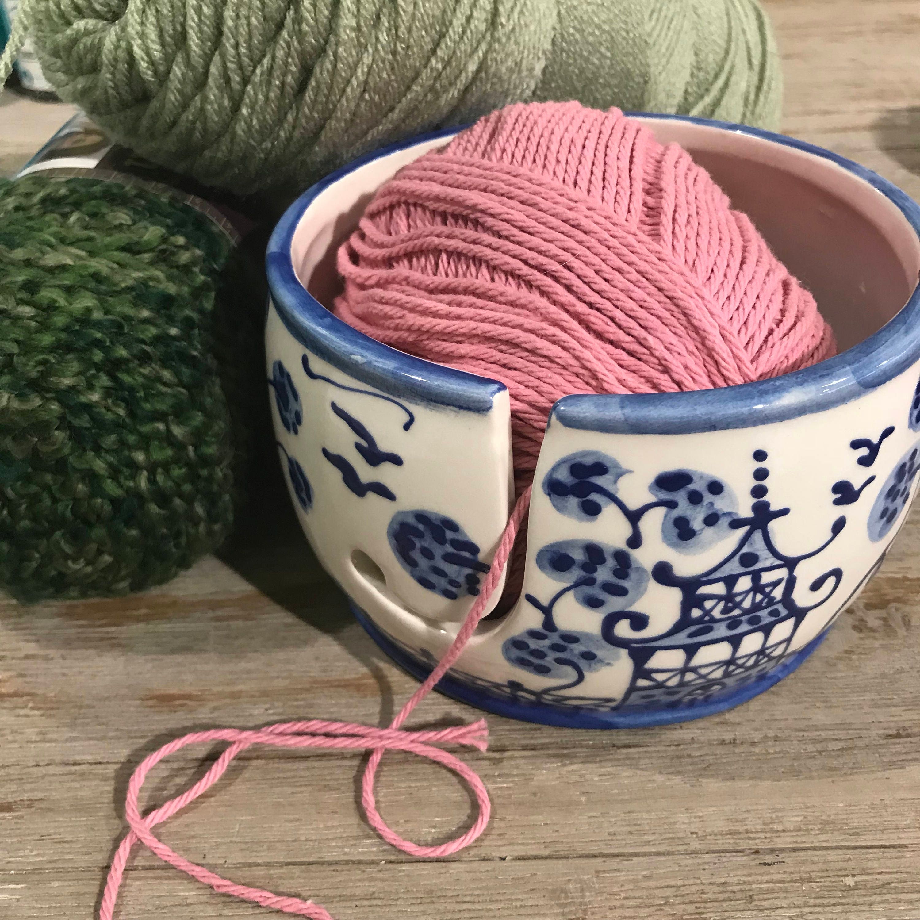 Chinoiserie Yarn Bowl  Blue **  copywrited design