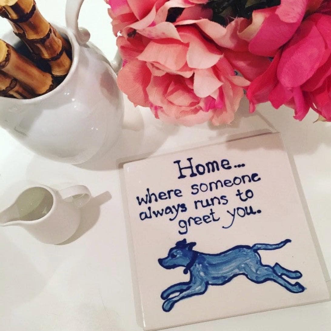 Home is where...Lab trivet  COPYRIGHT