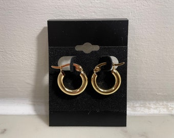 Small Gold Chunky Hoops