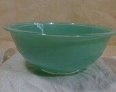 Mid Century Modern Turquoise Glass Mixing Bowl - Salad Bowl - Fruit Bowl - Pyrex - Corning, NY - Oven or Microwave - 2.5L - Very Good Cond.