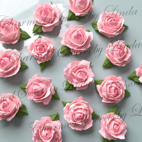 Mini Royal Icing Roses Pastel Pink Etsy